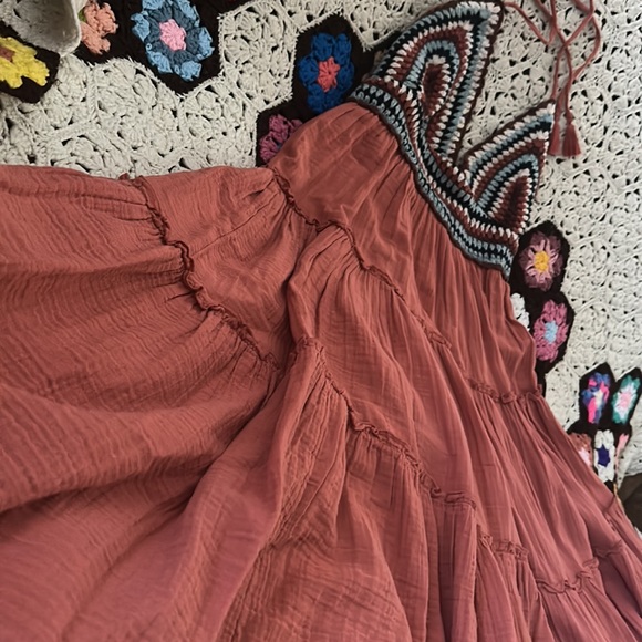 Lucky Brand handcrafted crochet halter sundress - Picture 3 of 12